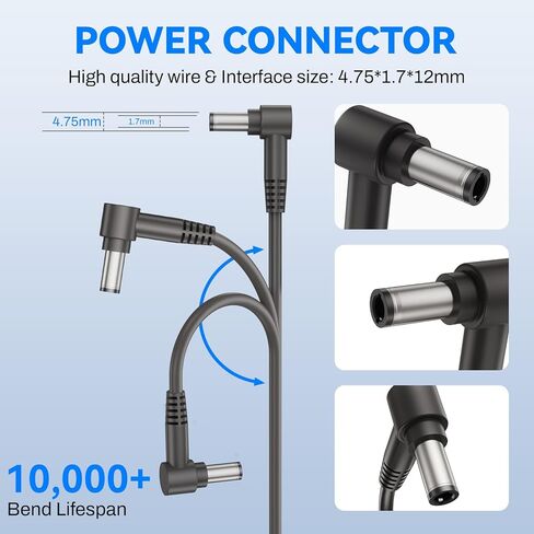 بديل 30.45 فولت لشاحن دايسون الفراغي المتوافق مع دايسون V10 V11 V12 V15 SV12 SV14 SV16 SV20 SV22 سلك طاقة فراغ لاسلكي 6 أقدام 4.8 * 1.7 مم in Kuwait