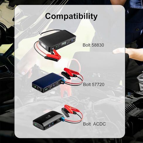 Charger Cord for Halo Bolt 58830 Jump Starter, 14V Adapter for Halo Bolt 57720 1201 Air ACDC Wireless Compact Max 55500 Air+ 44400 Wireless 7550 Compact, 6.6FT Power Cable in Kuwait