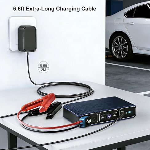 Charger Cord for Halo Bolt 58830 Jump Starter, 14V Adapter for Halo Bolt 57720 1201 Air ACDC Wireless Compact Max 55500 Air+ 44400 Wireless 7550 Compact, 6.6FT Power Cable in Kuwait