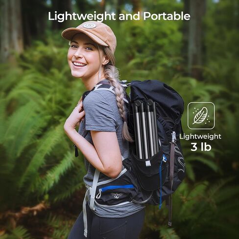Camping Lights Rechargeable, 16 Million Colors, Smart RGB Camping Light, 2.97lb Cordless Portable Light Camping, 53" Foldable Tent Lights for Camping, Hiking, Picnics, Emergencies and Power Outages. in Kuwait