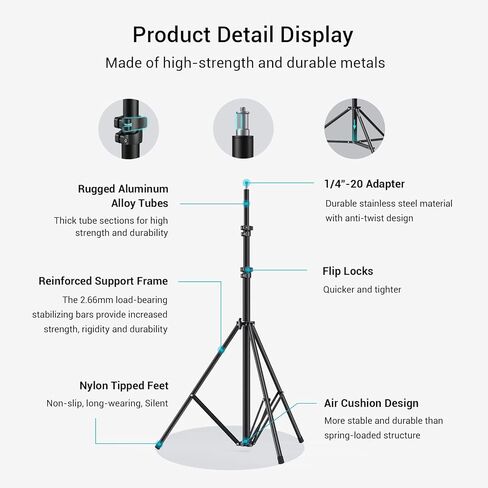 Bundle: SMALLRIG RC 220D Pro 4625 and Light Stand 110"/9.2ft/280cm 3736 in Kuwait