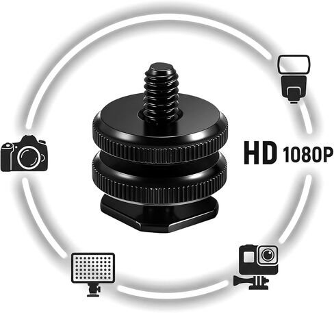4 Pack Camera Hot Shoe Mount to 1/4"-20 Thread Tripod Screw Adapter Flash Cold Shoe Mount Bracket for DSLR Camera Cage Rig LED Monitor Microphone Etc in Kuwait