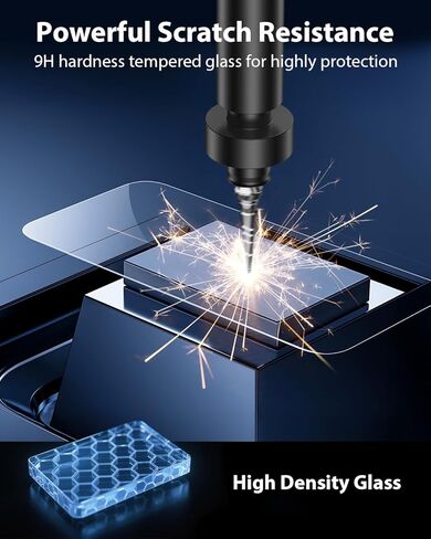 Mkeke 3 Pack Screen Protector for iPhone 17 Pro Max 6.9"，[9H+ Tempered Glass] [Easy Installation Frame][Military-Grade Drop Protection] HD Clear, Anti-Scratch, Bubble Free in Kuwait