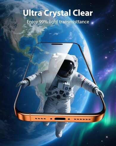 Mkeke 3 Pack Screen Protector for iPhone 17 Pro Max 6.9"，[9H+ Tempered Glass] [Easy Installation Frame][Military-Grade Drop Protection] HD Clear, Anti-Scratch, Bubble Free in Kuwait