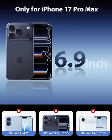Mkeke 3 Pack Screen Protector for iPhone 17 Pro Max 6.9"，[9H+ Tempered Glass] [Easy Installation Frame][Military-Grade Drop Protection] HD Clear, Anti-Scratch, Bubble Free in Kuwait