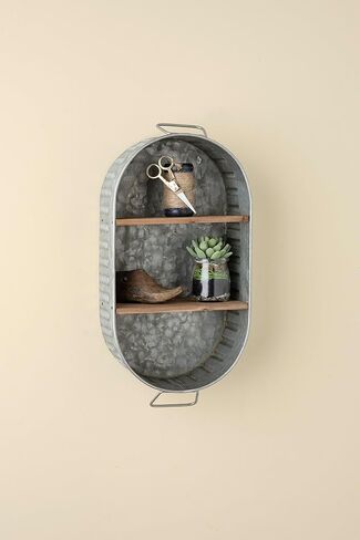 Primitives by Kathy Washtub Wooden Double Shelf in Kuwait