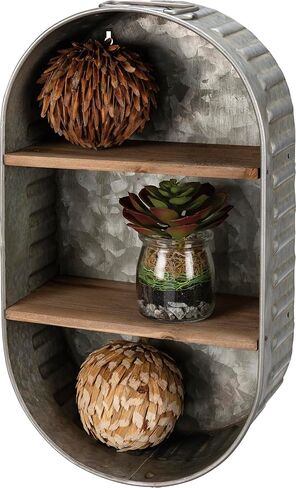 Primitives by Kathy Washtub Wooden Double Shelf in Kuwait