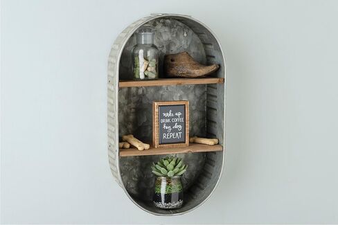 Primitives by Kathy Washtub Wooden Double Shelf in Kuwait