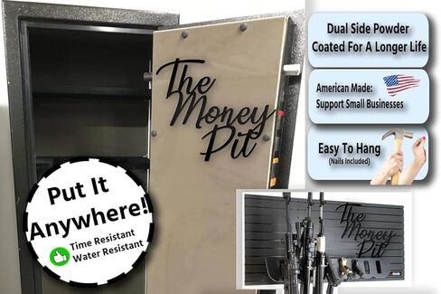 Est Frontier Wall Decor Sign Eat It Or Starve 11"X11", kitchen cooking home black metal hanging decoration farmhouse in Saudi Arabia
