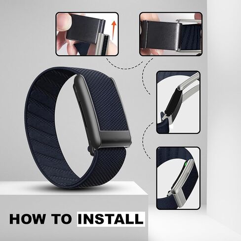 DADO Bicep Band Ultra-soft Nylon Compatible with WHOOP 5.0, One, Peak, and Life | Breathable, Durable & Secure Fit Strap | NOT for Gen 4 (Deep Blue, One/Peak) in Kuwait