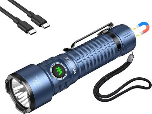 Wurkkos TS28 Rechargeable LED Flashlight, 3200 Lumens Super Bright Flashlight with Multiple Modes, IPX8 Waterproof Flash Lights for Camping, Hiking, Outdoor and Emergency Use in Kuwait