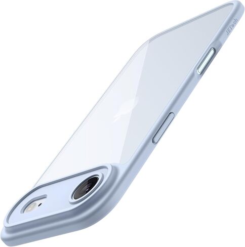 حافظة JETech لهاتف iPhone 17 مقاس 6.3 بوصة، غطاء ممتص للصدمات للهاتف، إطار من مادة TPU بلون سادة غير لامع، ظهر شفاف مضاد للخدش (رمادي) in Kuwait