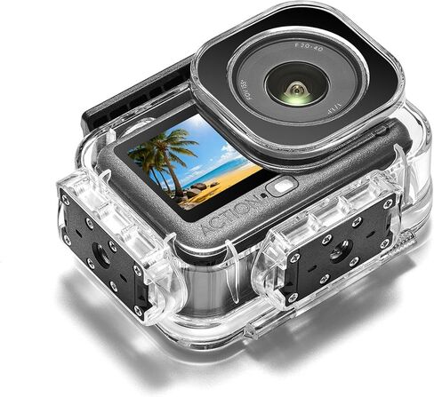 HSU Waterproof Diving Housing Case for DJI Osmo Action 6 Camera, Magnetic Latch Mount 60M/196FT Underwater Housing Shell Cage, DJI Osmo Action 6 Invisible Diving Action Shell Accessory Kit in Kuwait
