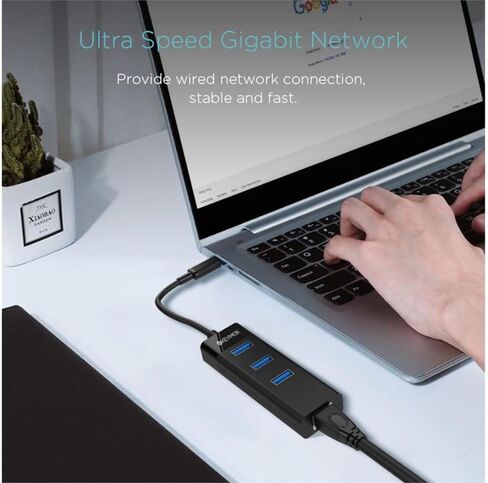 USB-C إلى USB 3.0 Type-A Hub مع شبكة جيجابت إيثرنت in Kuwait