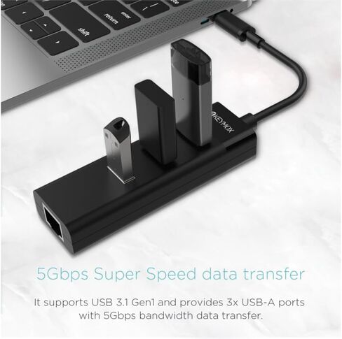 USB-C إلى USB 3.0 Type-A Hub مع شبكة جيجابت إيثرنت in Kuwait