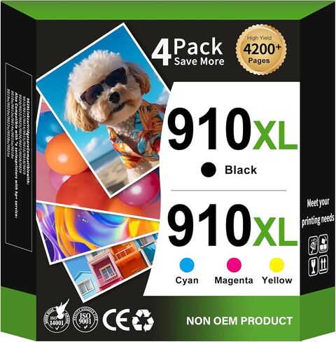 مجموعة خراطيش حبر 910XL لاستبدال طابعات HP لحزمة كومبو سوداء وملونة HP 910XL 910 XL للاستخدام مع طابعات OfficeJet Pro 8025e 8025 8028e 8028 8035e 8035 OfficeJet 8015e 8022e in Kuwait