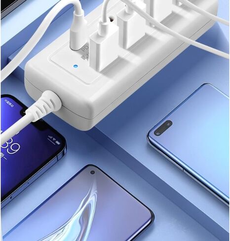 USB Hub with 4 USB-C PD Ports and 4 Fast Charging USB-A Ports, White, Multi-Device Charging Station (White) in Kuwait