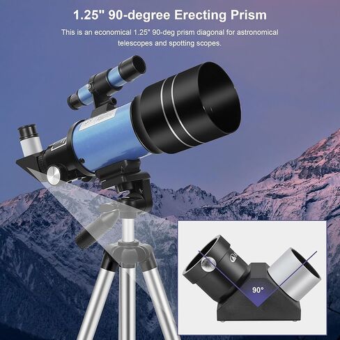 Alstar 2 inch to 1.25 inch Twist Lock Adapter - Bundle with - 1.25 inch 90-Degree Erecting Prism in Kuwait