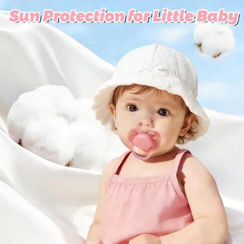 Sun Hat Baby Girls Soft Floppy Hat Toddler Cute Breathable Hats Newborn UV Protection Infants Hats in Saudi Arabia