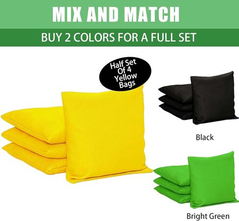 Classic Cornhole Bean Bags Set of 4-3 Colors Available - Regulation All Weather, Mix and Match in Saudi Arabia