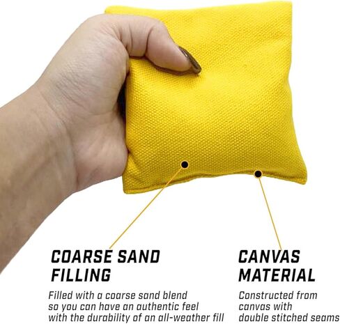 Classic Cornhole Bean Bags Set of 4-3 Colors Available - Regulation All Weather, Mix and Match in Saudi Arabia