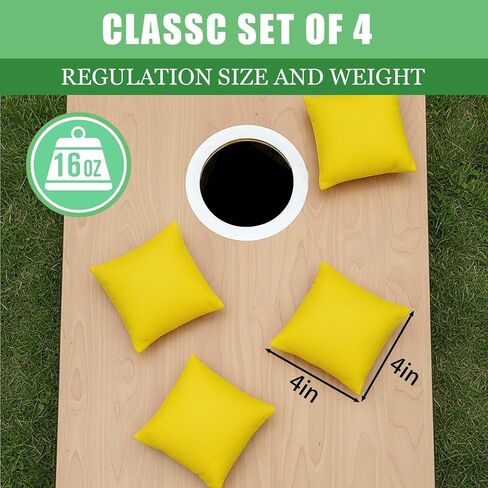 Classic Cornhole Bean Bags Set of 4-3 Colors Available - Regulation All Weather, Mix and Match in Saudi Arabia