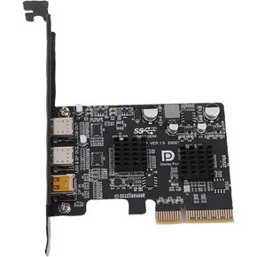 بطاقة توسيع PCIE من النوع C، USB 3.0 بسرعة 10 جيجابت في الثانية مع دعم DisplayPort 4K بسرعة 60 هرتز، ومحول اللوحة الأمامية ذو 3 منافذ لأجهزة الكمبيوتر المكتبية in Kuwait