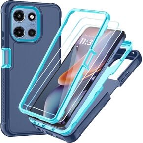 for Moto G 5G 2026 Case/Moto G Play 2026 Case with HD Screen Protector, Military-Grade Drop, Shockproof Phone Cover for Moto G 5G 2025(Black/Black) in Kuwait