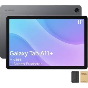Samsung Galaxy Tab A11+ 11" Android Tablet Bundle with Case, Screen Protector & 128GB microSD, 6GB RAM 128GB Storage, 90Hz Display, Dolby Atmos Speakers, Long‑Lasting Battery, Slim & Light, Silver in Kuwait