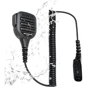 ميكروفون مكبر صوت على الكتف لأجهزة راديو Motorola APX & XPR - متوافق مع APX6000/7000/8000، XPR7350e/7550e/7580e، تصميم PTT متين (أسود) in Kuwait