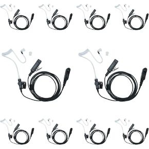 XPR 3500e Earpiece,2 Wire Covert Acoustic Tube Surveillance Kit Headset for Motorola XPR3500 XPR3000 XPR3300 XPR3300e R5 2 Way Radio Walkie Talkie 10Pack in Kuwait