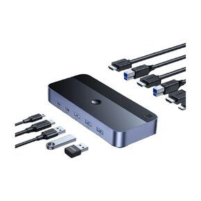 KVM Switch HDMI اثنان في واحد خارج 4K عرض مشاركة توزيع تقسيم الشاشة إلى USB in Kuwait