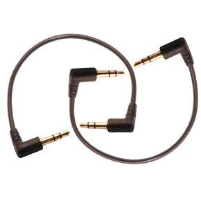 3.5mm Male to Male Audio Cable, Right Angle Auxiliary Cord, 195mm Length, 2-Pack, Gold-Plated Connectors in Kuwait