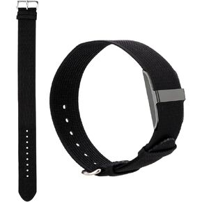 Replacement Nylon Loop for Hume Band, Soft Breathable Woven Wristband with Adjustable Metal Buckle for Hume Health Band Fitness Tracker All-Day Comfort Wear (Black) in Kuwait