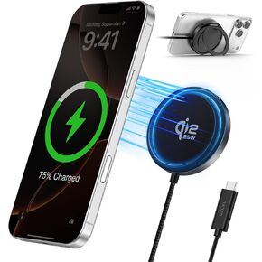 25W Magnetic Wireless Charger, Qi2.2 Fast Wireless Charging Pads with Kickstand,MagSafe Charger for iPhone 17/16/15/14 Series & AirPods 4/3/2/Pro, Samsung S26 S25 Series, Google Pixel, 2 Pack in Saudi Arabia