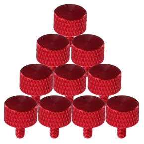Cabilock 30pcs M3x6 مسامير الإبهام المخرشة مسامير الإبهام النبيذ الأحمر سبائك الألومنيوم الملتوية يدويا لحالة الكمبيوتر إمدادات الطاقة والإلكترونيات in Kuwait