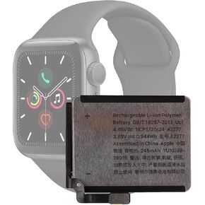 بطارية A2277 بقوة 3.8 فولت وسعة 245 مللي أمبير في الساعة، متوافقة مع ساعة Apple Watch Series 5 مقاس 40 ملم، وتأتي مع أداة تركيب البطارية in Kuwait
