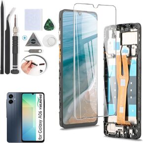 بديل شاشة Samsung Galaxy A06 لهاتف Samsung A06 4G A065F A065M شاشة LCD تعمل باللمس محول الأرقام الجمعية استبدال مع الأدوات (مع الإطار) in Kuwait