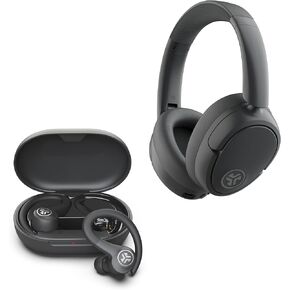 حزمة JLab Graphite، سماعات رأس لاسلكية JBuds Lux ANC، Go Air Sport + سماعات أذن بلوتوث لاسلكية حقيقية in Kuwait
