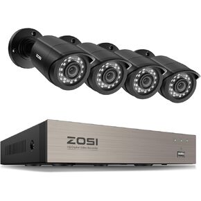 ZOSI 16CH 1080P Home Security Camera System,8pcs Wired 1080P Outdoor Indoor Weatherproof Cameras,Motion Alert,Remote Access,H.265+ 16 Channel DVR with 2TB HDD for 24-7 Recording in Kuwait