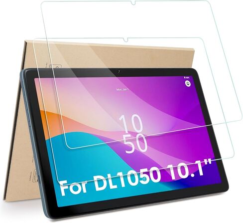 واقي شاشة Hianjoo مكون من قطعتين متوافق مع جهاز لوحي Digiland DL1050 10.1 بوصة، زجاج مقسى [وضوح HD] [9 صلابة] [مضاد للخدش] [سهل التركيب] [9.25 بوصة × 6.06 بوصة، 235 مم × 154 مم] in Kuwait