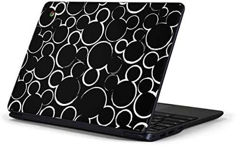 ملصق Skinit للكمبيوتر المحمول متوافق مع Samsung Chromebook 3 11.6in 500c13-k01 - تصميم صورة ظلية ميكي ماوس من ديزني مرخص رسميًا in Kuwait