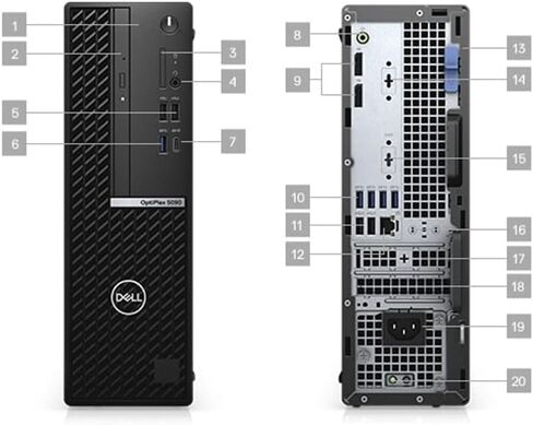 Dell Optiplex 5090 SFF PC Desktop Computer PC, Intel i7-10700T, 16GB RAM,512GB SSD, USB WiFi, Keyboard, Mouse, Windows11 Pro(Renewed) in Kuwait