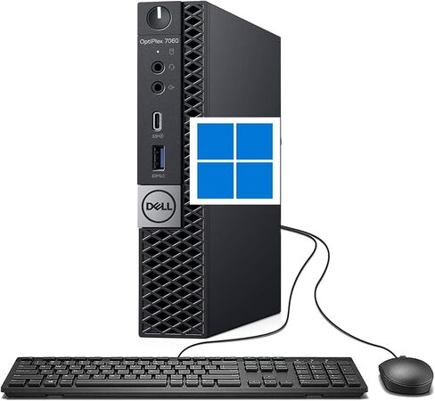 كمبيوتر مكتبي صغير طراز OptiPlex 7060 من Dell، وأجهزة كمبيوتر Windows 11 Pro i5، وIntel Core i5-8500T، وذاكرة وصول عشوائي سعتها 8 جيجابايت، ومحرك أقراص SSD سعة 256 جيجابايت، وماوس ولوحة مفاتيح، وUSB WiFi، وبلوتوث (متجدد) in Kuwait