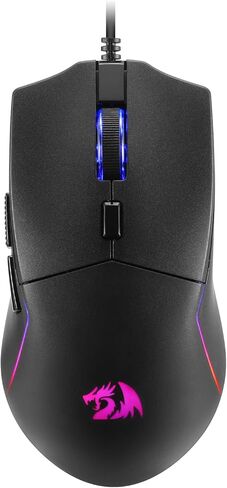 ماوس الألعاب Redragon M730 PRO اللاسلكي RGB، ماوس بصري خفيف الوزن 3 أوضاع مع 5 أزرار قابلة للبرمجة، 10000 نقطة في البوصة، يدعم البرنامج روابط المفاتيح DIY للكمبيوتر الشخصي الذي يعمل بنظام Windows Mac والكمبيوتر المحمول، أسود in Kuwait