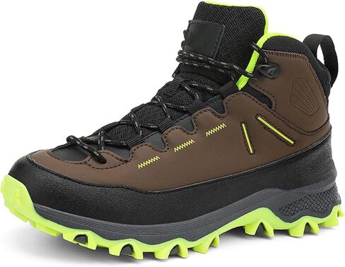 Kids Hiking Boots Boys Girls Outdoor Trekking Walking Climbing Sneaker Durable TPR Lace-Up Comfortable Waterproof Non-Slip Trainers Four Seasons Shoes in Kuwait