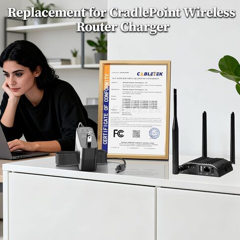 12V Charger for CradlePoint 170716-000 Wireless Router Power Supply Replacement for CradlePoint IBR900, IBR950, IBR600, IBR650 Series Router Power Cord Charging Cable in Kuwait