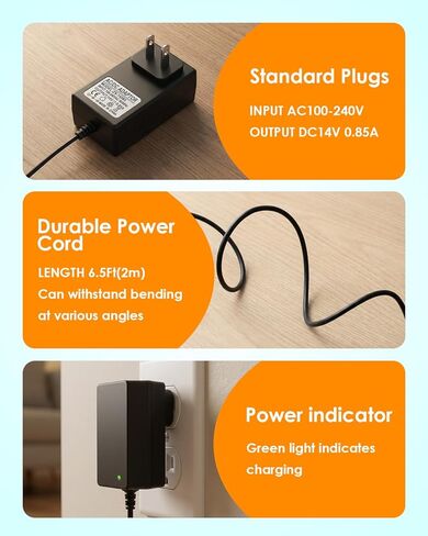شاحن 14 فولت لسيارة Halo Bolt Car Jump Starter متوافق مع Halo Bolt 57720,58830,1201، ACDC 58830 Air Compact Portable Car Jump Starter Kit استبدال شاحن الطوارئ 126510 in Kuwait