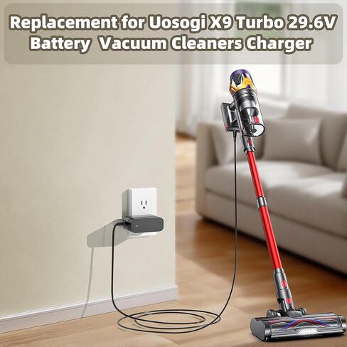 36V Charger Compatible with Uosogi X9 Turbo & Iirios Q7 29.6V Battery Cordless Vacuum Cleaners Power Adapter in Kuwait