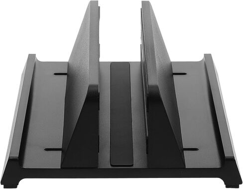 OSALADI Adjustable Abs Laptop and Tablet Vertical Stand with Single Slot, Universal Phone and Tablet Holder for Desk Use, Black Portable Computer Rack Compatible with Models in Kuwait